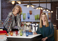 Marta Benson, Senior Vice President, Strategy & Business Development (standing), Laura Alber, President and Chief Executive Officer, Williams-Sonoma, Inc. (sitting). Part of the team behind the Mark and Graham brand. (Photo: Business Wire)