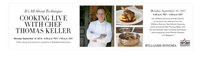 Williams-Sonoma & All-Clad Hosting Live Webcast with Chef Thomas Keller on Sept. 16th at 4pm PT/7pm ET (Photo: Business Wire)