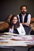 Sabyasachi Mukherjee, Fashion Designer and Monica Bhargava, EVP of Design + Product Development at Pottery Barn (Photo: Business Wire)
