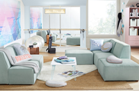 Lounge space from the ivivva for PBteen collection debuting today. (Photo: Business Wire)