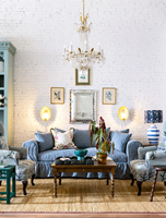 Living room furniture and vintage lighting collections now available at GreenRow’s first retail store in New York City (Photo: Williams Sonoma)