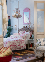 GreenRow’s Meredith Toile Bedding on display inside new store in New York City’s SoHo Neighborhood (Photo: Williams Sonoma)