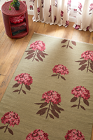 New Hydrangea Rug from the New York Botanical Garden's new Collaboration with GreenRow