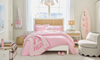 Pink Palm Puff x Pottery Barn Teen