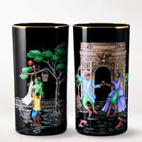 Harlem Toile Glassware from new Williams Sonoma collaboration with acclaimed interior designer, Sheila Bridges (Photo: Williams Sonoma)