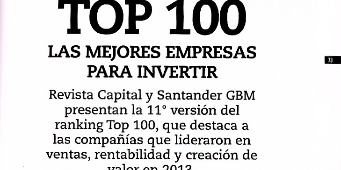 100 Best Companies to Invest Ranking Capital – Santander GBM