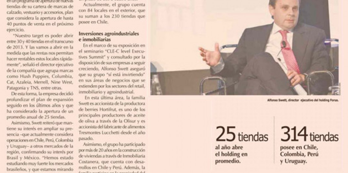 Forus announces “historical” investments in 2013 with openings of up to 40 new stores