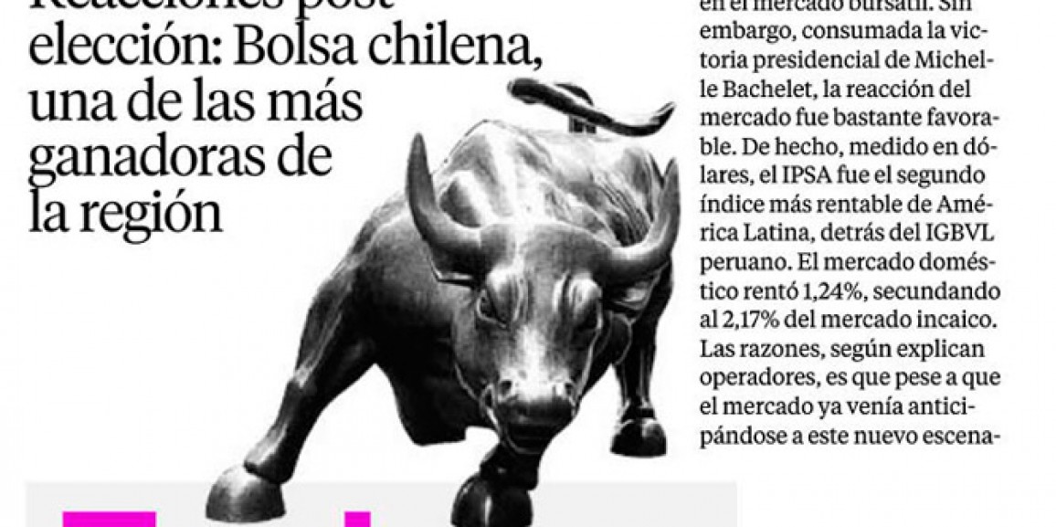 Post election reaction: Chilean Stock Exchange, one of the region winners