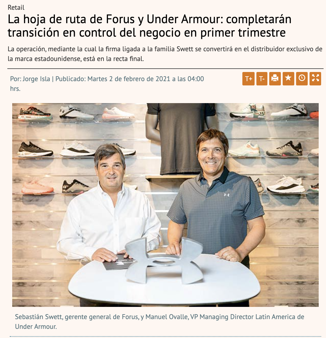 Forus  y Under Armour