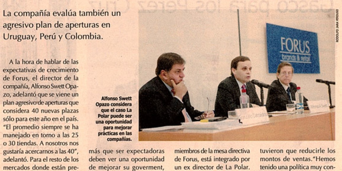 Forus abrirá cerca de 40 nuevas tiendas durante este año en Chile