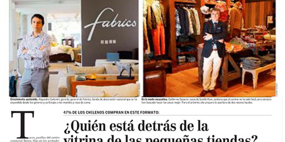 Who is behind the shopwindow of the small stores?