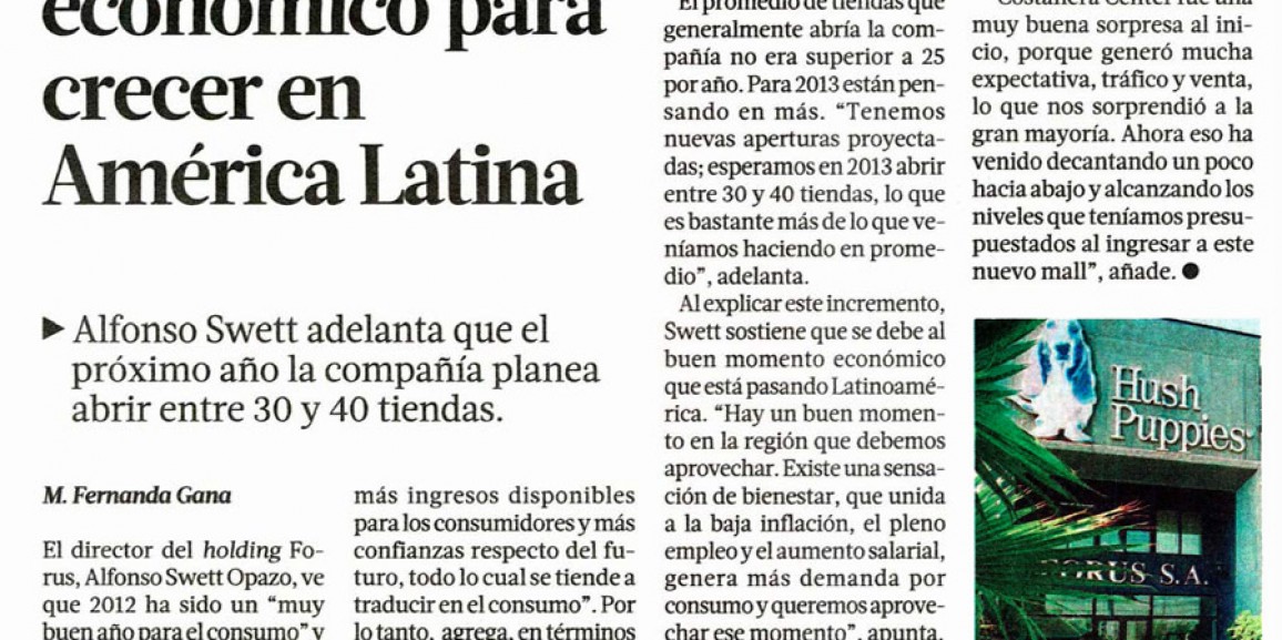 Forus destaca buen momento económico para crecer en América Latina