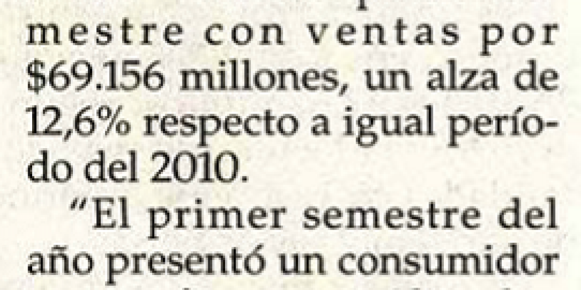 Ventas de Forus crecen un 12,6% en el 1° semestre