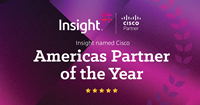 Insight has earned six Cisco Partner Summit Global Awards, including being named as the 2024 Americas Partner of the Year. Among Cisco's largest global partners, Insight holds Cisco Master Specializations in data center, hybrid cloud, networking, security, collaboration, and service provider technology. (Graphic: Business Wire)