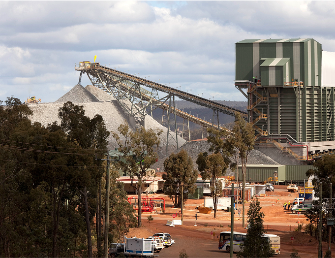 Newmont Boddington Mine coarse ore stockpile