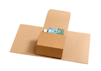 The Flap’it!™ solution creates rigid mailer packaging on-demand complete with extra cushioning protection at each corner.
